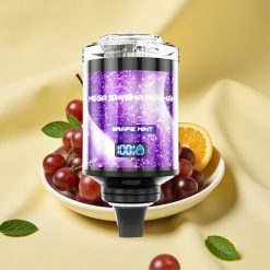 JNR Mega Shisha Hookah 100K Grape Mint 60ml 2200mAh Típus-C Légáramlás