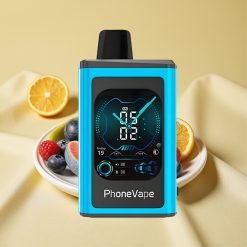 JNR PhoneVape 30000 puffs Blue Razz Ice Turbo Rechargeable App Controlled