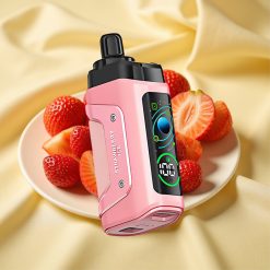 Razz Bar 45000 Puffs Epe Strawberry Ice 1.0 Ohm Mesh, Beállítható Légáramlás, Type-C